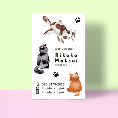 猫名刺44 3匹の猫