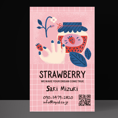 いちご名刺01　STRAWBERRY TIME